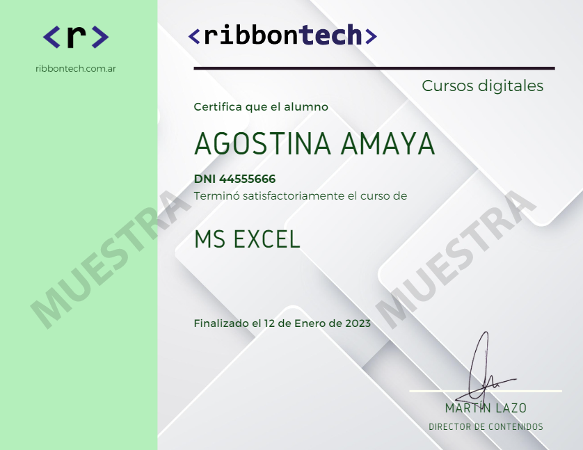 Certificación Ribbontech